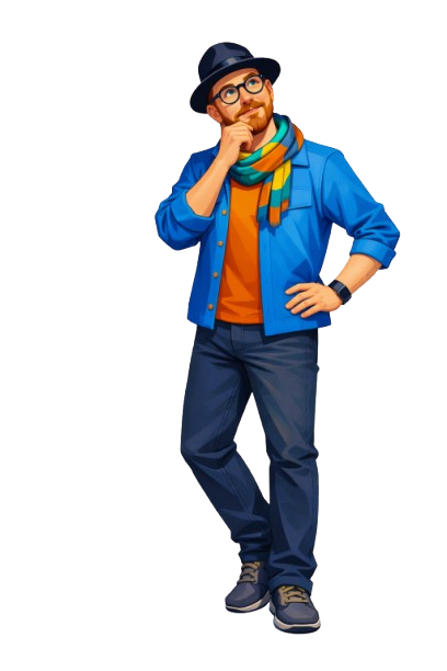 Cyril en posture de réflexion